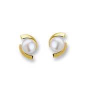 Huiscollectie 4013039 Golden Pearl stud earrings