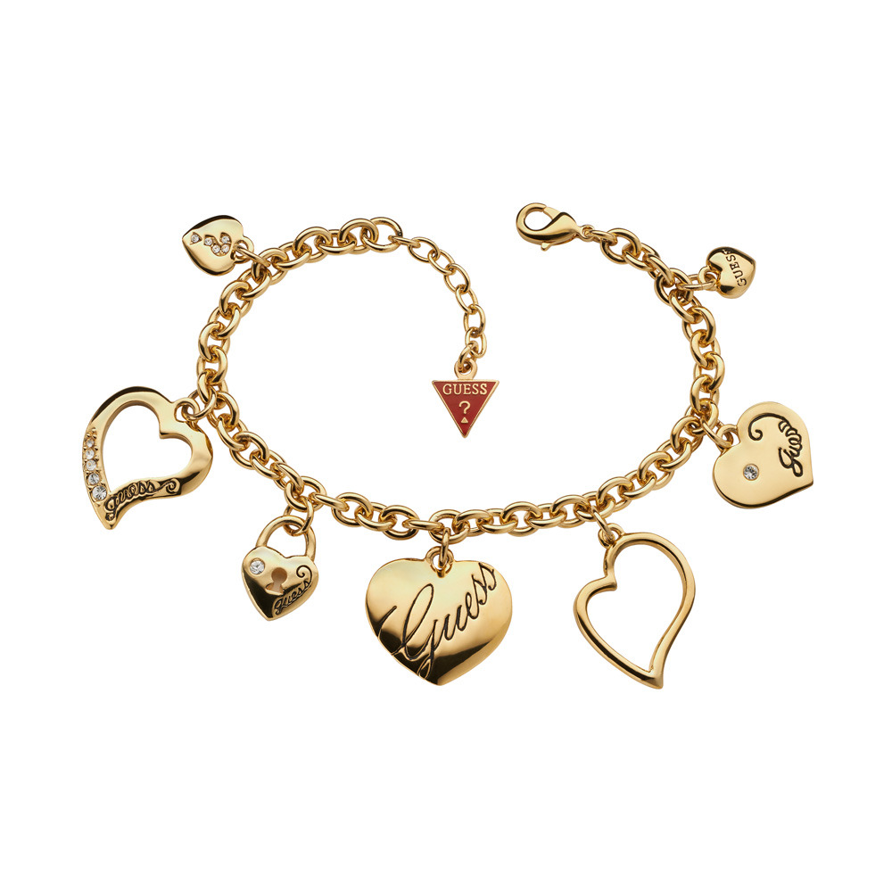 guess heart charm bracelet