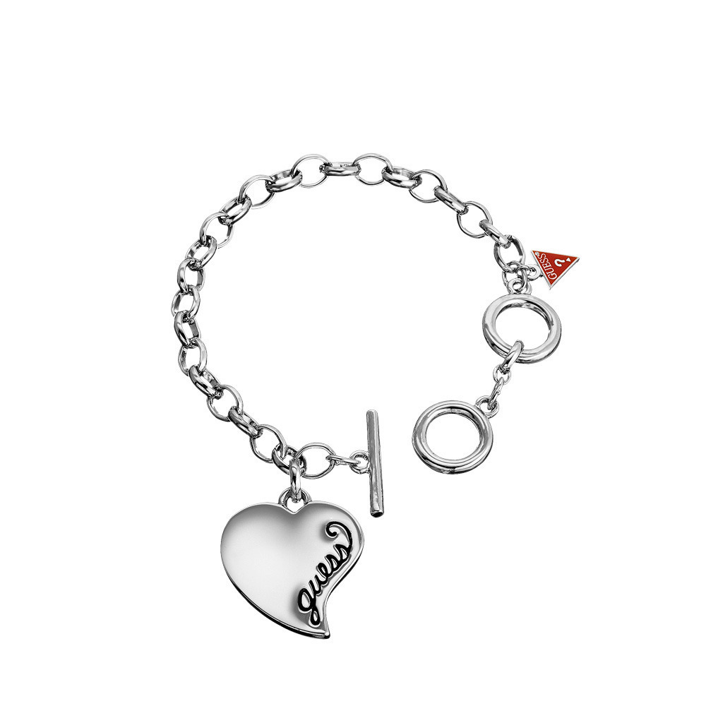 Weg winnen Samenwerking Guess UB306500 bracelet Heart charm silver - WatchesnJewellery