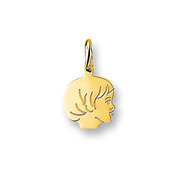 Huiscollectie 4013113 Golden charm child's head girl