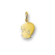 Huiscollectie 4013112 Golden charm child's head boy