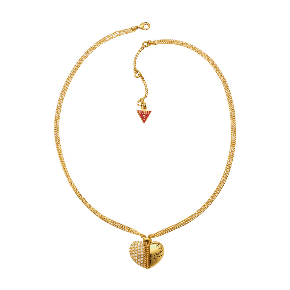 guess gold heart necklace