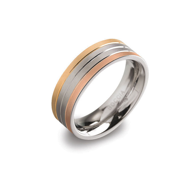 Boccia 0135 03 Titanium ring Tricolor