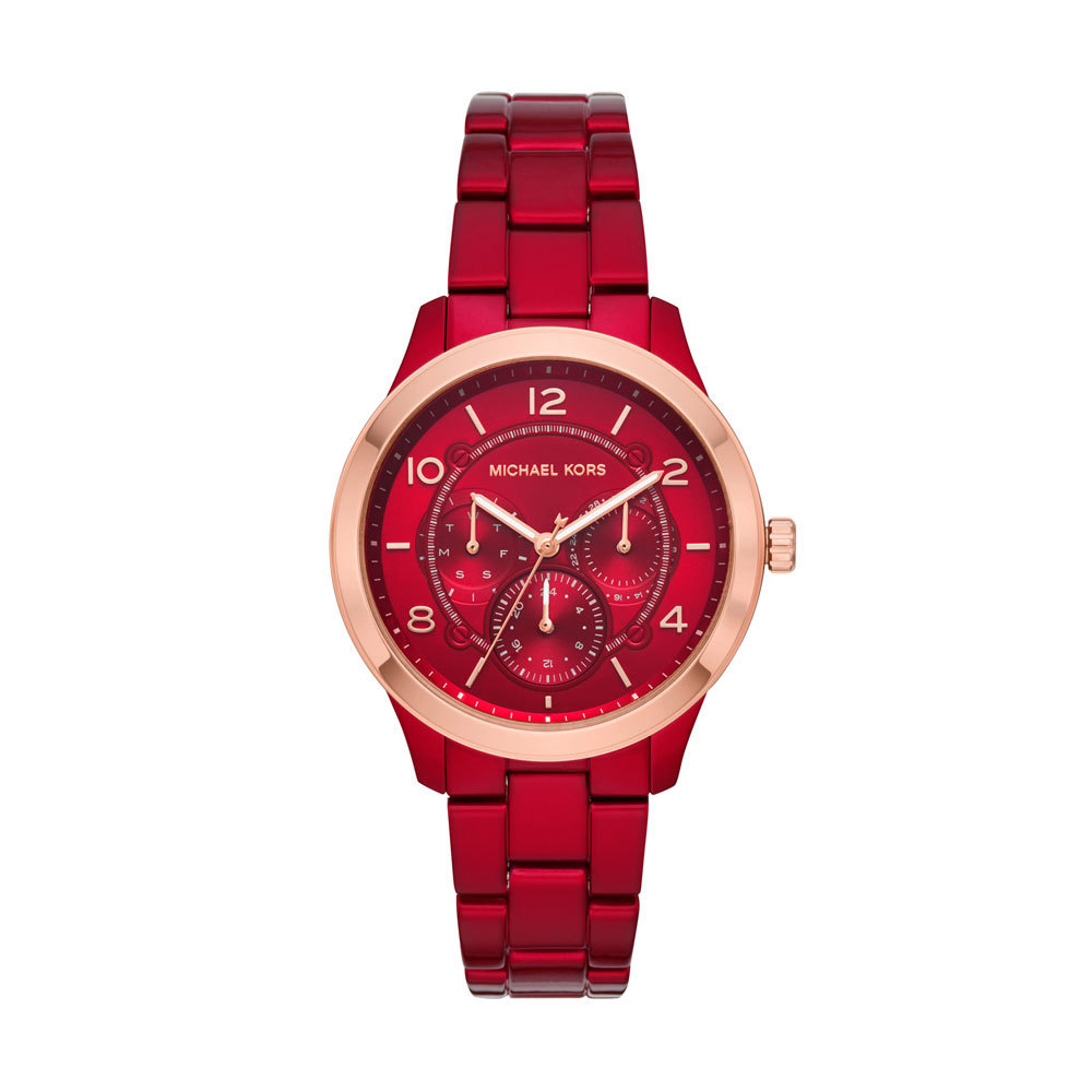 michael kors red runway watch