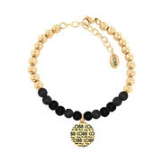 CO88 Bracelet 'Elemental' steel gold/black 17-22 cm 8CB-14002