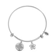 CO88 Bracelet Bangle Butterfly/Flower steel one-size 8CB-20002