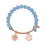 CO88 Bracelet with charms bar/butterfly/open butterfly pink/blue 8CB-50004