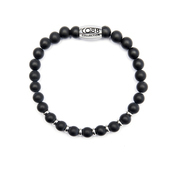 CO88 Collection 8CB-90030 - Natural stone bracelet - Agate 6 mm - size l - black