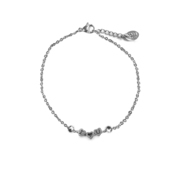 CO88 Collection 8CB-90053 - Steel bracelet with charm - I love you - 16 + 3 cm - silver colored