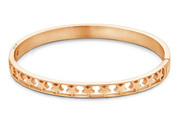 CO88 Collection 8CB-90098 - Steel bangle with stars - one-size - rose gold colored