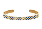 CO88 Collection 8CB-90103 - Steel bangle bracelet - star pattern - one-size - gold colored