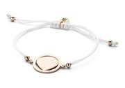 CO88 Collection 8CB-90182 - Bracelet with steel charm - heart - one-size - white / rose colored