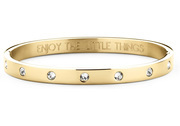 CO88 Collection 8CB-90193 - Steel bangle with crystal - one-size - gold-coloured