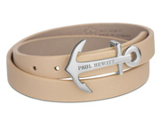 Paul Hewitt Bracelet North Bound Wrap Steel silver-hazelnut 42.5 cm PH-WB-S-22M