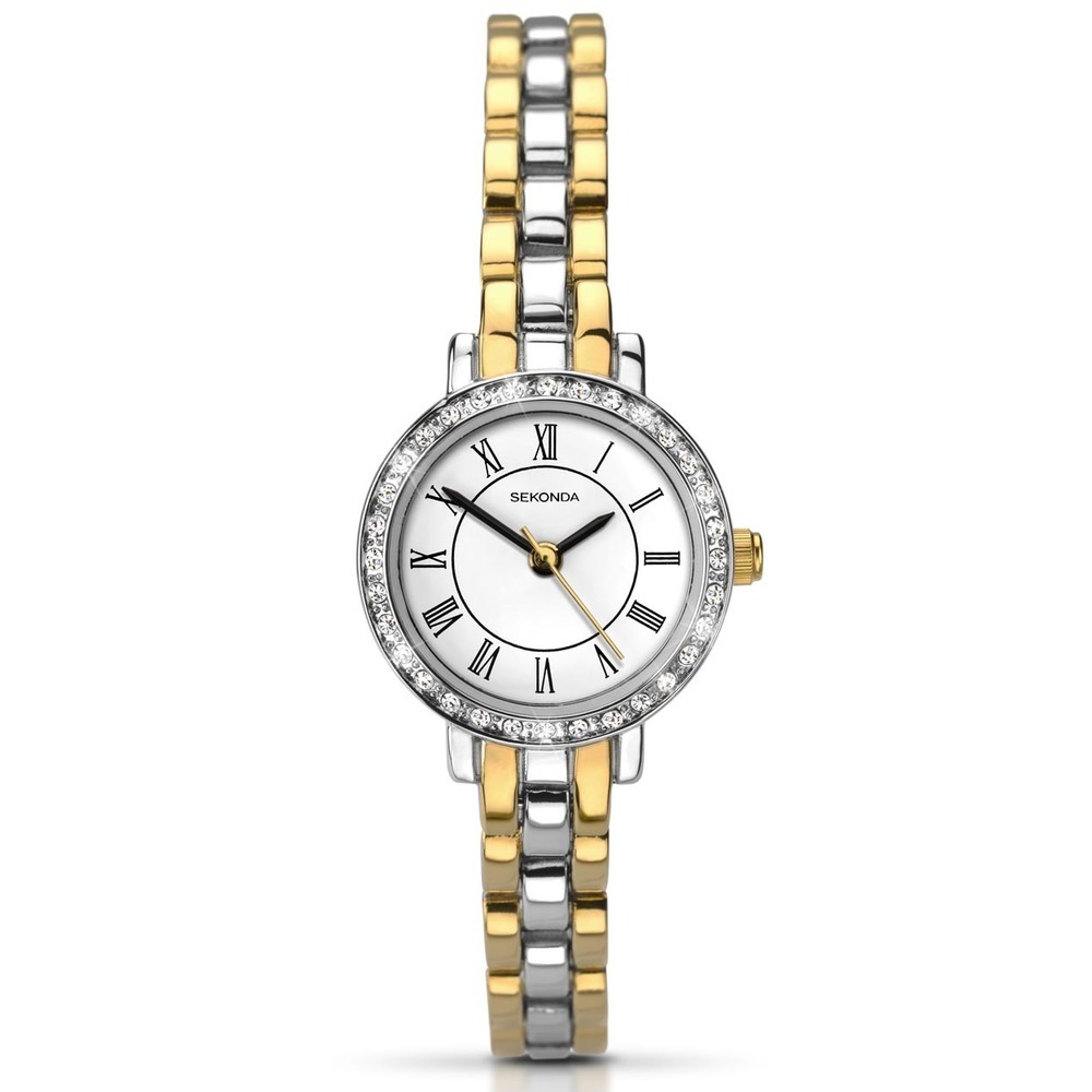 Sekonda Classic Quartz Blue Mother Of Pearl Dial Gold PVD,, 49% OFF