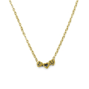 CO88 Collection 8CN-26029 - Steel necklace with pendant - I love U - 38 + 5 cm - gold colored