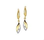 House Collection Earrings Zirconia Yellow Gold 20 mm x 5.5 mm