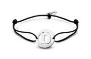 Key Moments 8KM-A00004 Bracelet D-Key textile-steel black-silver