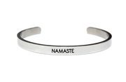 Key Moments 8KM-BM0006 Bangle with text Namaste one-size silver