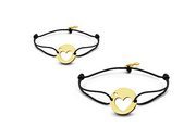 Key Moments 8KM-C00010 Duo bracelet with open heart and key one-size gold