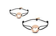 Key Moments 8KM-C00011 Duo bracelet with open heart and key one-size rose colored