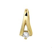 House Collection Pendant Yellow Gold Zirconia