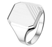 House Collection Engraving Ring Poli/matt Diamondized Silver