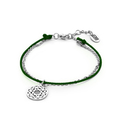 CO88 Collection Chakra 8CB 90204 Steel Bracelet with Pendant - Heart Chakra  15 mm - Length 18 + 3 cm - Green