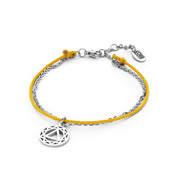 CO88 Collection Chakra 8CB 90205 Steel Bracelet with Pendant - Solar Plexus Chakra  15 mm - Length 18 + 3 cm - Yellow