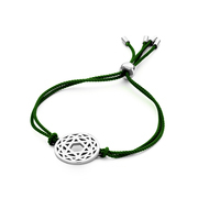 CO88 Collection Chakra 8CB 90211 Bracelet with Steel Element - Heart Chakra  20 mm - One-size - Green