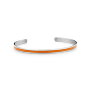 Key Moments 8KM B00529 Steel Open Bangle One-size (60 x 50 x 4 mm) Silver / Orange