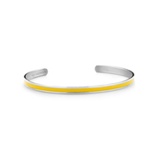 Key Moments 8KM B00530 Steel Open Bangle One-size (60 x 50 x 4 mm) Silver / Yellow