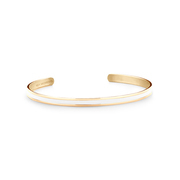 Key Moments 8KM B00533 Steel Open Bangle One-size (60 x 50 x 4 mm) Gold / White