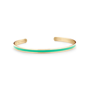 Key Moments 8KM B00534 Steel Open Bangle One-size (60 x 50 x 4 mm) Gold / Blue