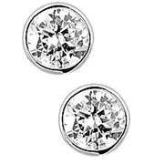 House Collection Ear Studs Zirconia Silver Shiny