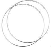 House Collection Creoles Round Tube Silver Shiny 1.7 mm x 62 mm