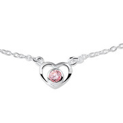 House Collection 1018714 Silver Necklace Heart and Zirconia 1.5 mm 36 - 38 cm