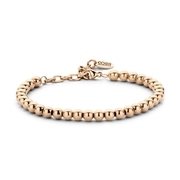 CO88 Collection Elemental 8CB 90248 Steel Bracelet with Beads - Size 5 mm - Length 17 + 4 cm - Rose colored