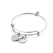 CO88 Collection Inspirational 8CB 90262 Steel Bracelet with Pendants - Dream and Open Star - One-size - Silver colored