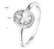 Home Collection Ring Zirconia Silver Rhodium Plated