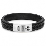 Rebel and Rose RR-L0078-SL Bracelet 2 Stranded 925 black 21 cm