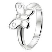 Home Collection Ring Butterfly Silver Rhodium Plated