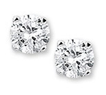 TFT Ear Studs Zirconia Silver Rhodium Plated Shiny