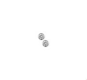 TFT Ear Studs Zirconia Silver Rhodium Plated Shiny