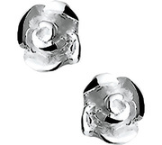 TFT Ear Studs Rose Silver Shiny