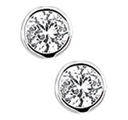 TFT Ear Studs Zirconia Silver Shiny