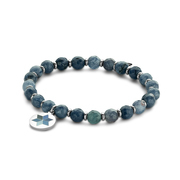 CO88 Collection Majestic 8CB 90505 Natural Stone Bracelet - Jade - One-size / 6 mm - Dark Blue