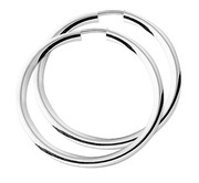 TFT Hoops Round Tube Silver Shiny 2.5 mm x 29 mm