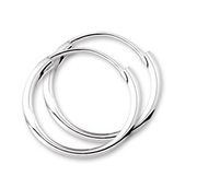 TFT Hoops Round Tube Silver Shiny 1.8 mm x 16 mm