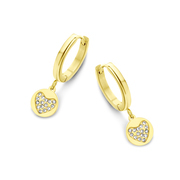 CO88 Collection Beloved 8CE 70100 Steel Earrings - Heart 8 mm - Gold colored